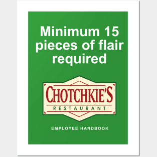 Minimum 15 pieces of flair required - Chotchkie's Posters and Art